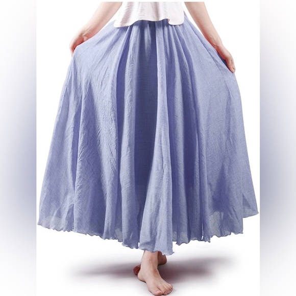 Ochenta Dresses & Skirts - Chic Pale Blue Maxi Skirt